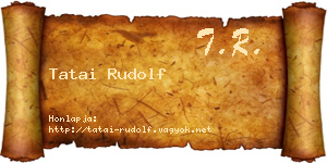 Tatai Rudolf névjegykártya